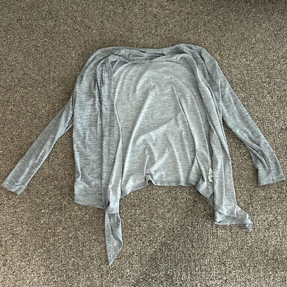 Light Gray Active Wear Cardigan